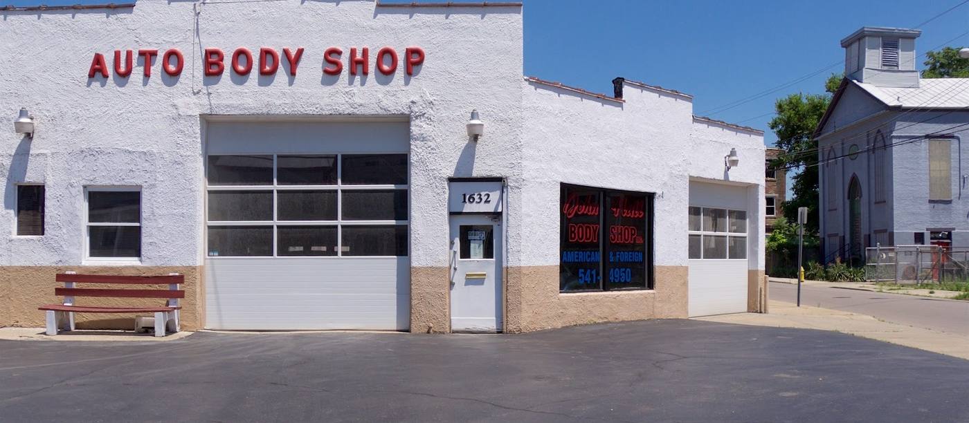 The John Hall Body Shop building on Hoffner Street seen from across the road.